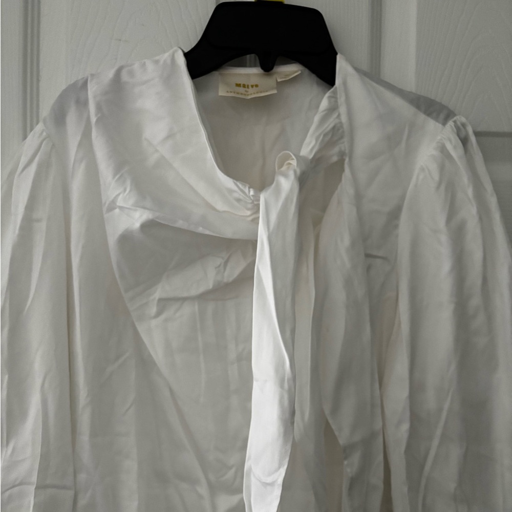 Anthropologie Maeve Classic White Blouse
